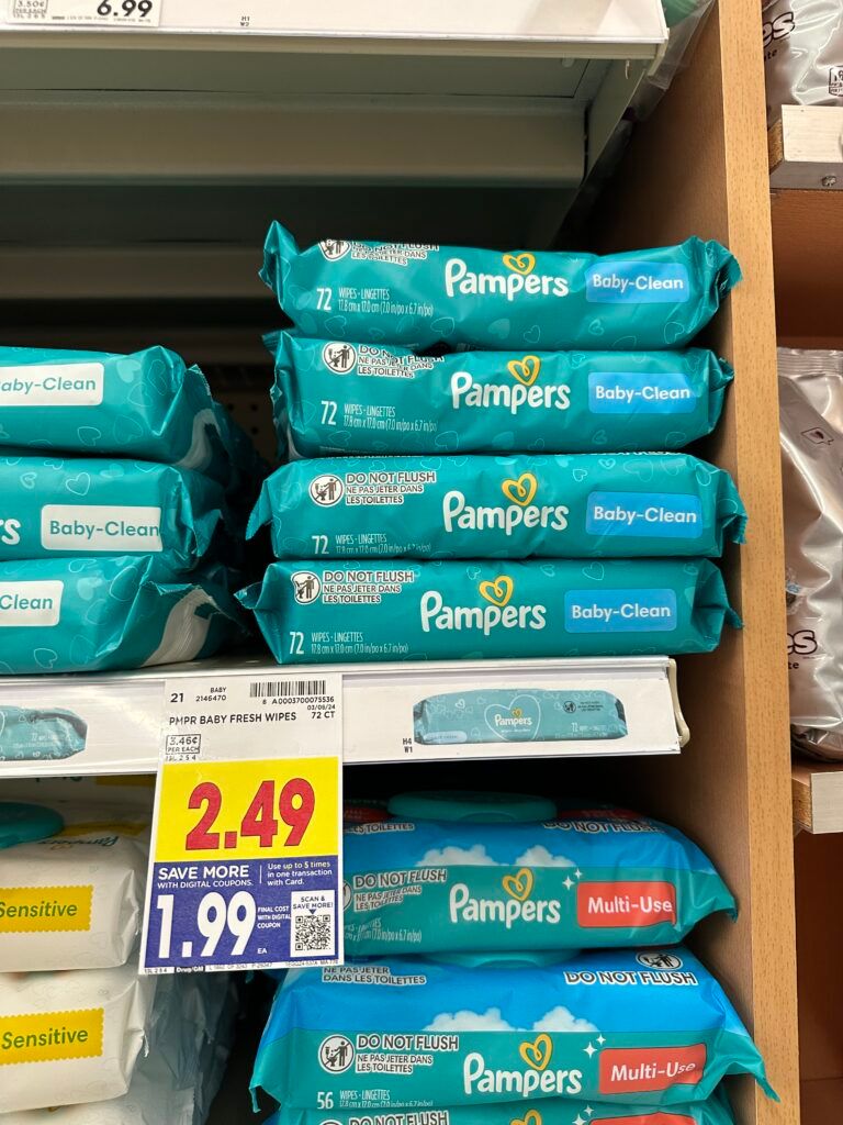 pampers kroger shelf image