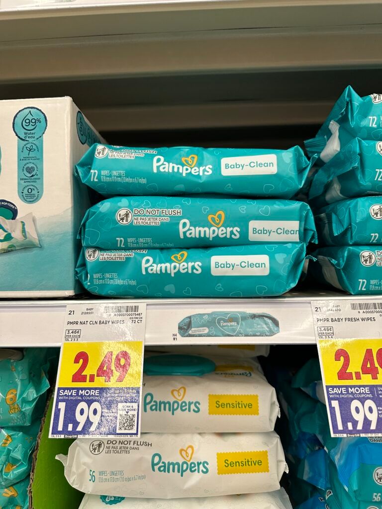 pampers kroger shelf image