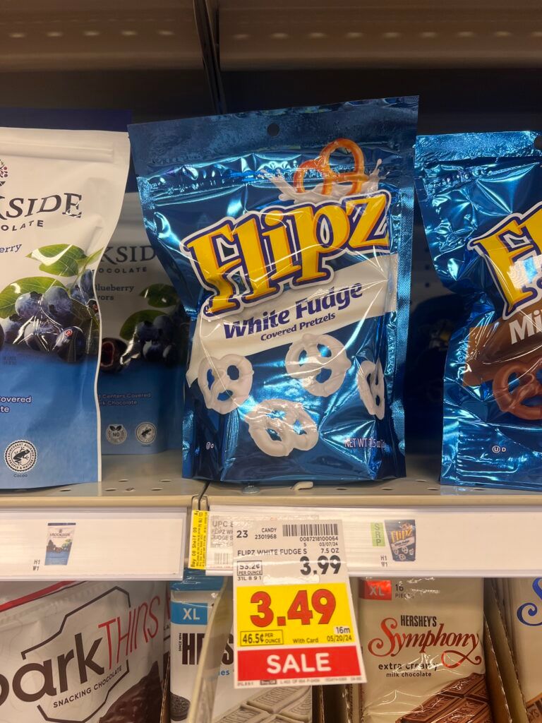 flipz pretzels kroger shelf image