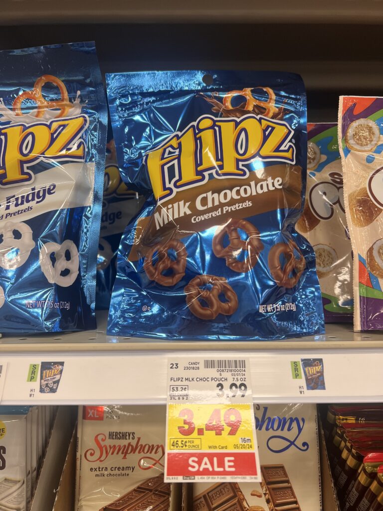 flipz pretzels kroger shelf image