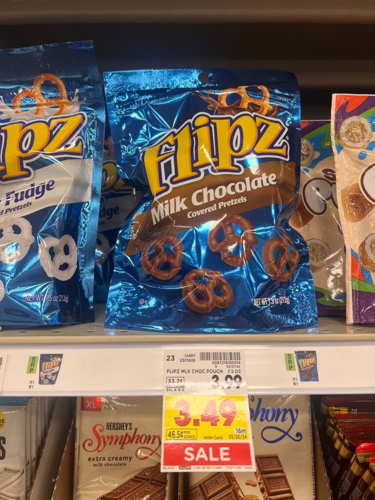 flipz pretzels kroger shelf image