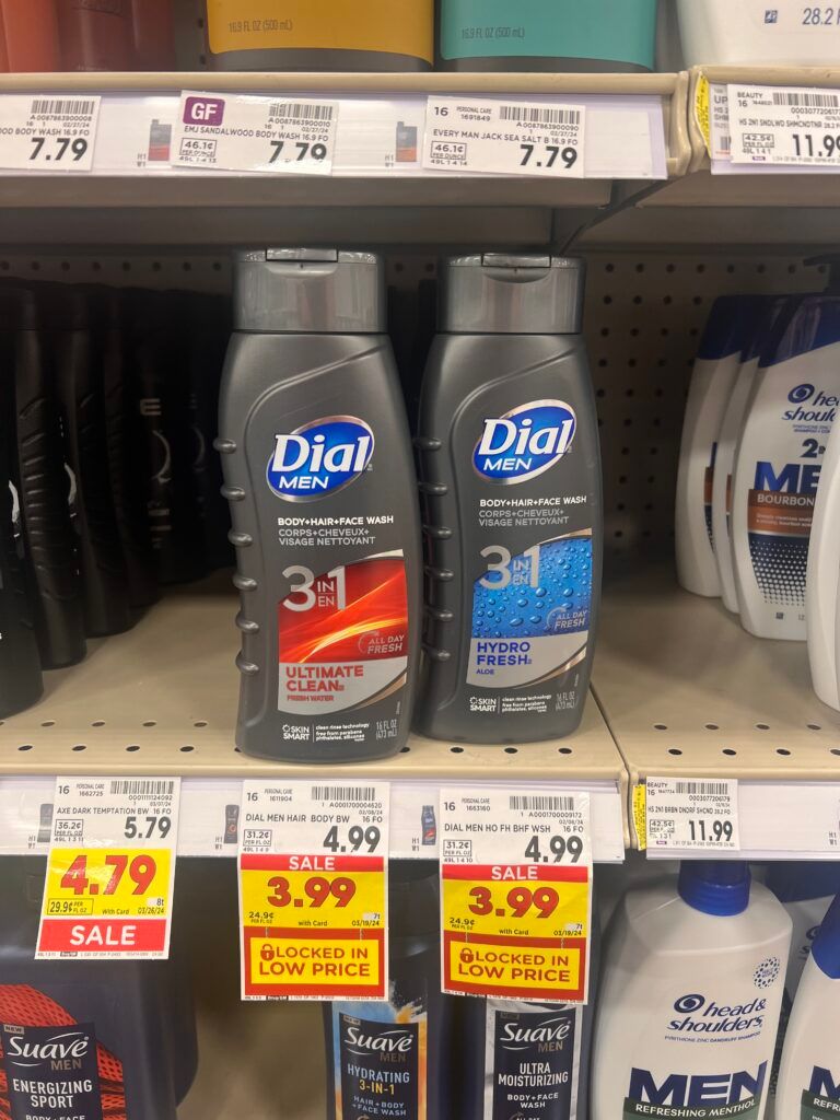 dial body wash kroger shelf image