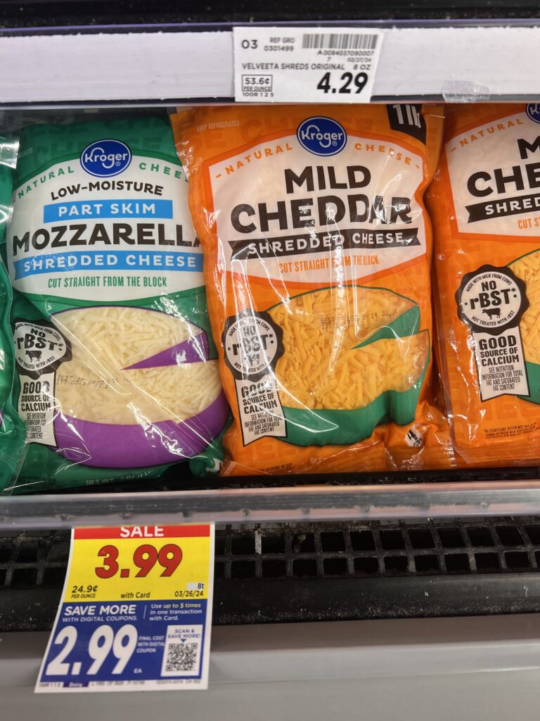 Kroger Cheese shelf image