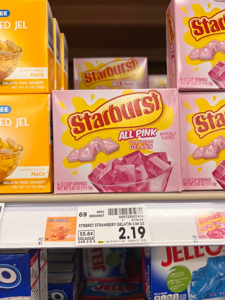 starburst gelatin kroger shelf image