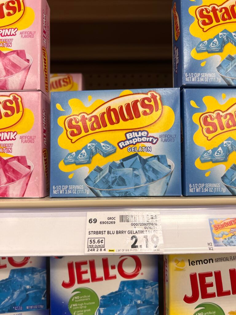 starburst gelatin kroger shelf image