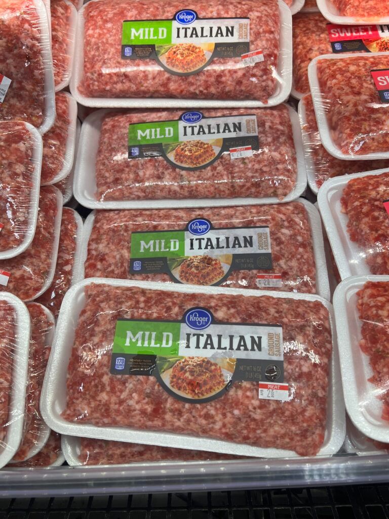 kroger sausage shelf image