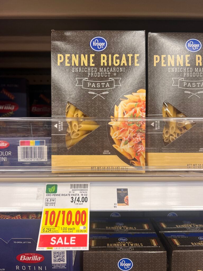 kroger pasta shelf image