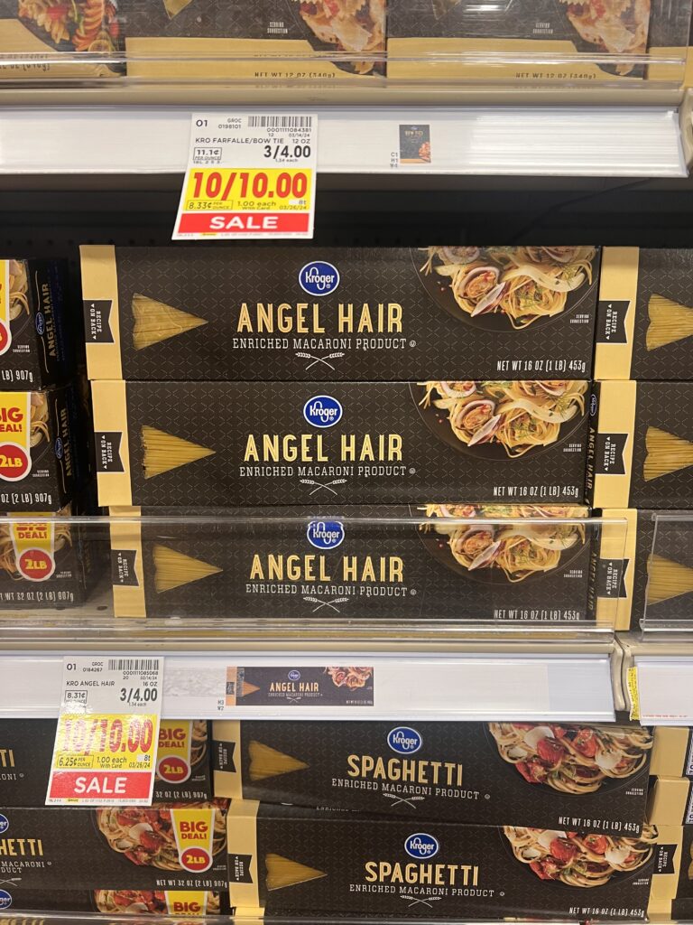 kroger pasta shelf image