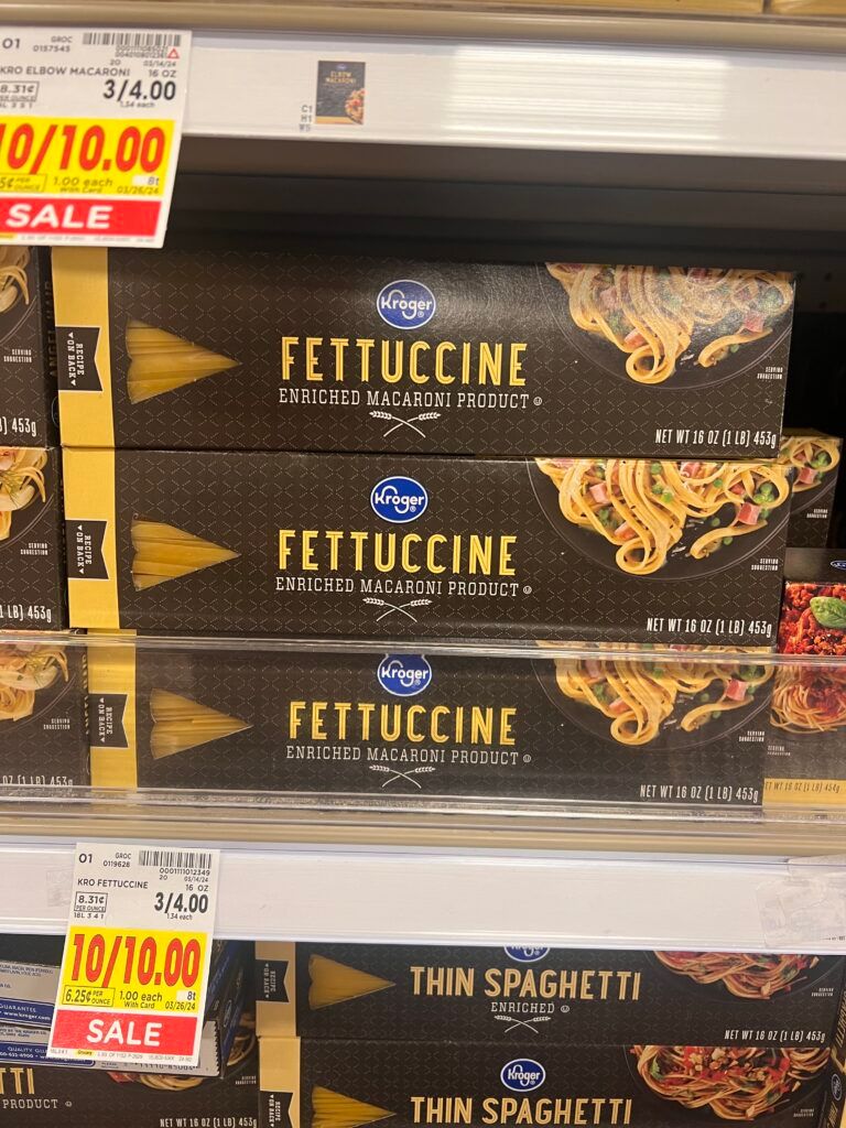 kroger pasta shelf image
