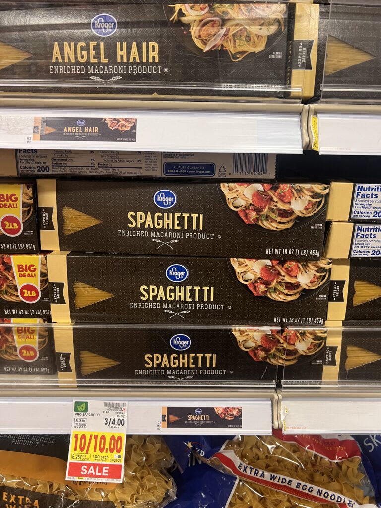 kroger pasta shelf image
