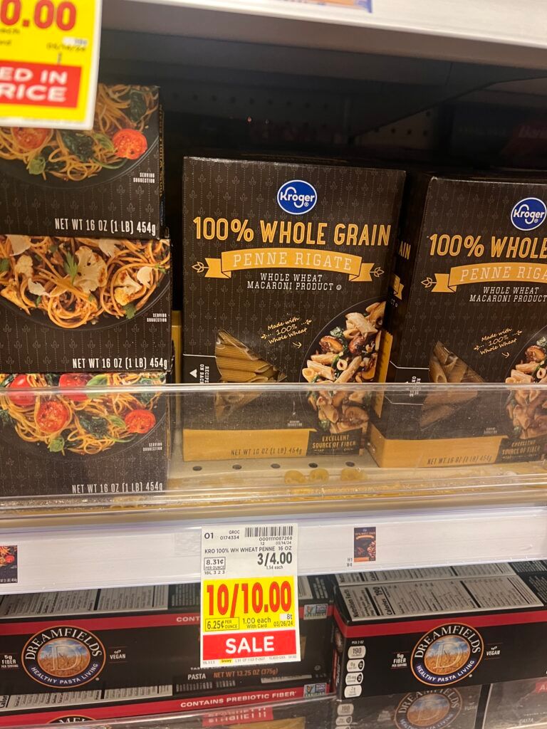 kroger pasta shelf image