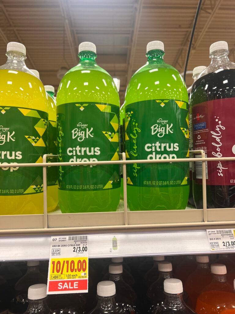kroger soda shelf image