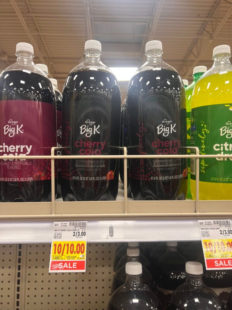 kroger soda shelf image