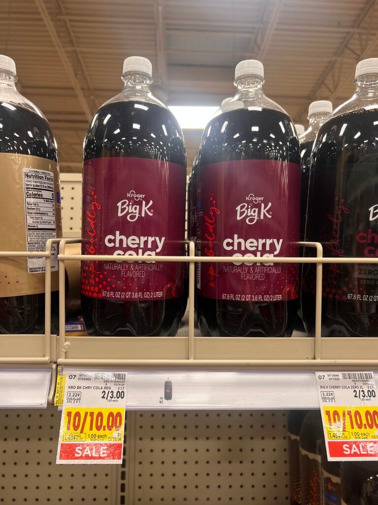 kroger soda shelf image