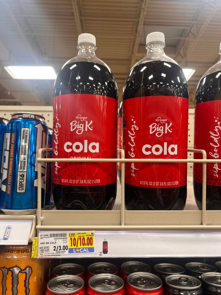 kroger soda shelf image