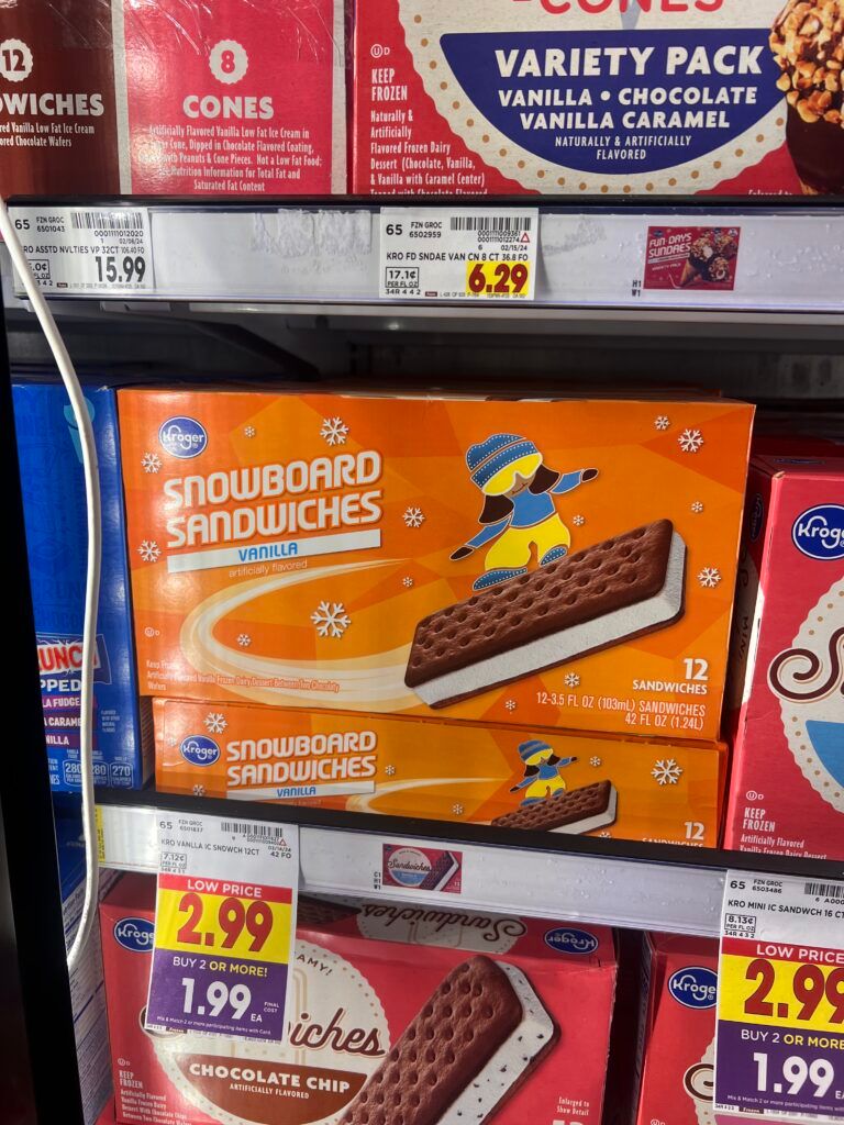 kroger ice cream sandwiches shelf image