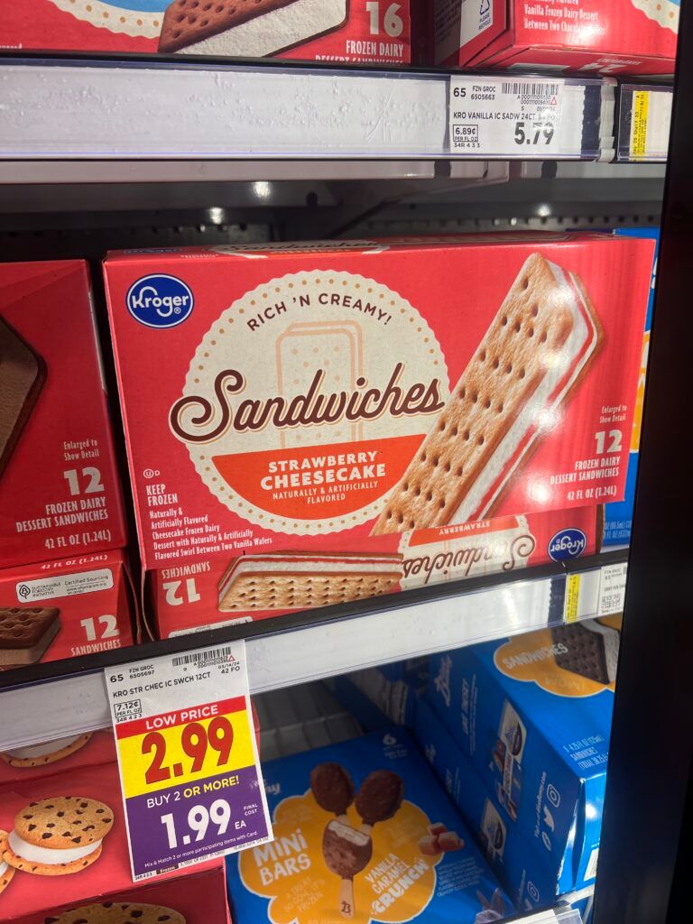 kroger ice cream sandwiches shelf image