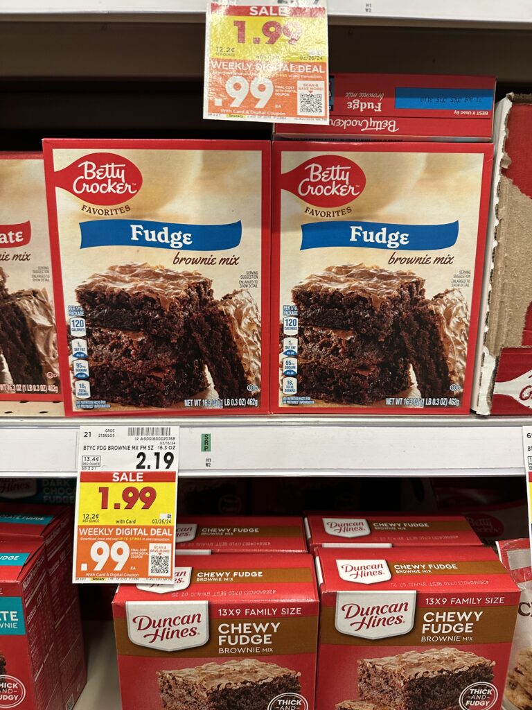 BC cake or brownie mix kroger shelf image