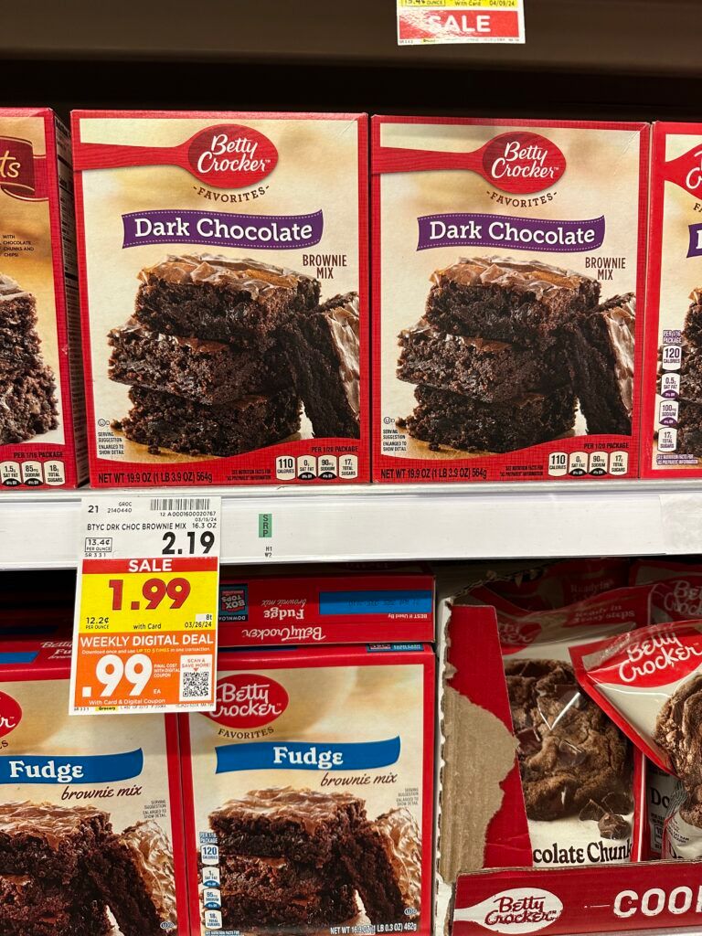 BC cake or brownie mix kroger shelf image