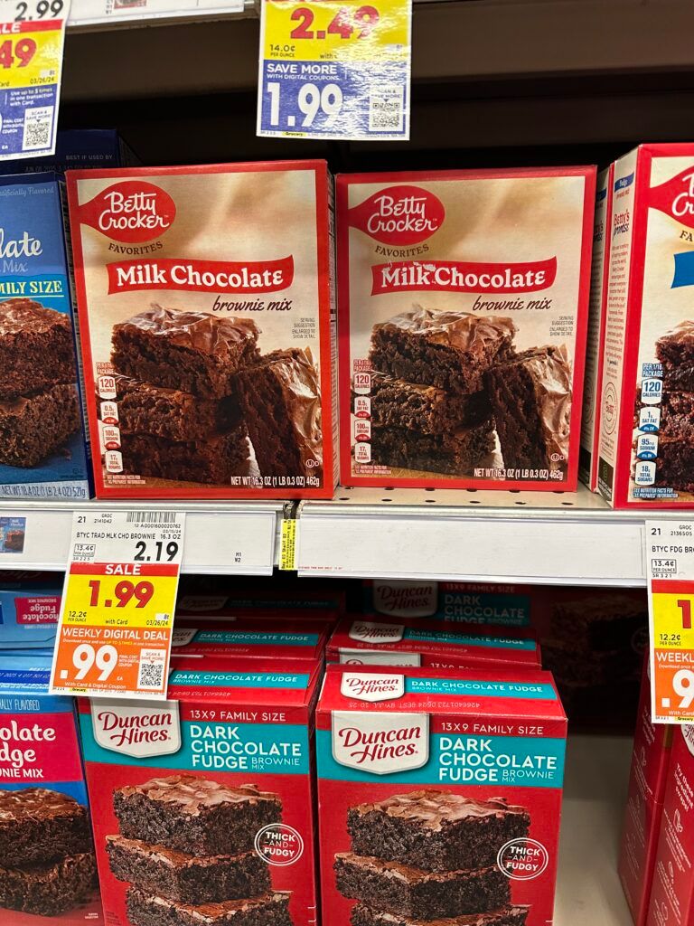 BC cake or brownie mix kroger shelf image