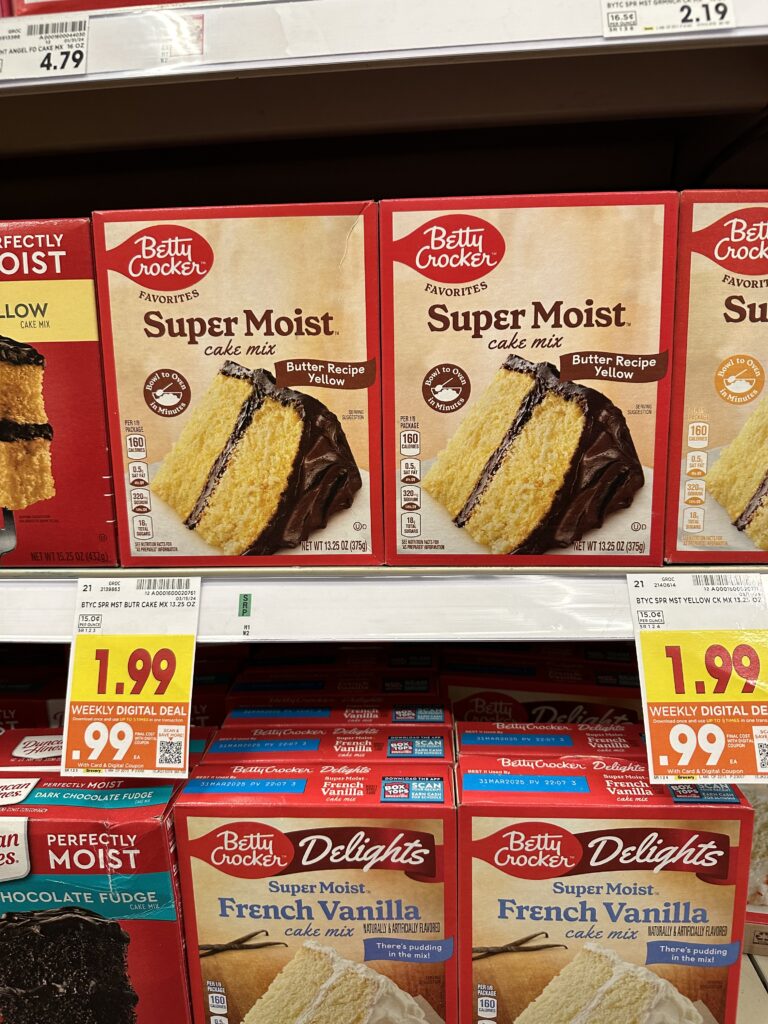 BC cake or brownie mix kroger shelf image