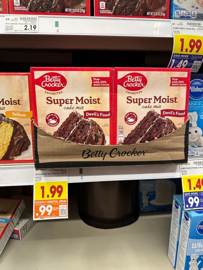 BC cake or brownie mix kroger shelf image