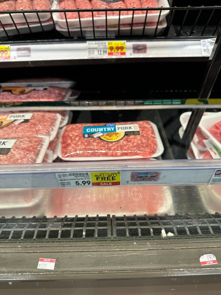 kroger sausage shelf image