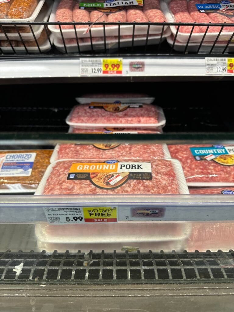 kroger sausage shelf image