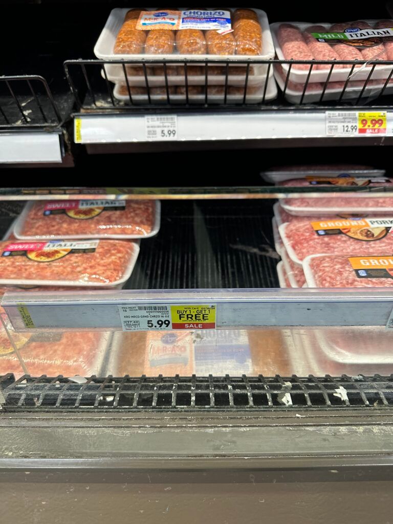 kroger sausage shelf image