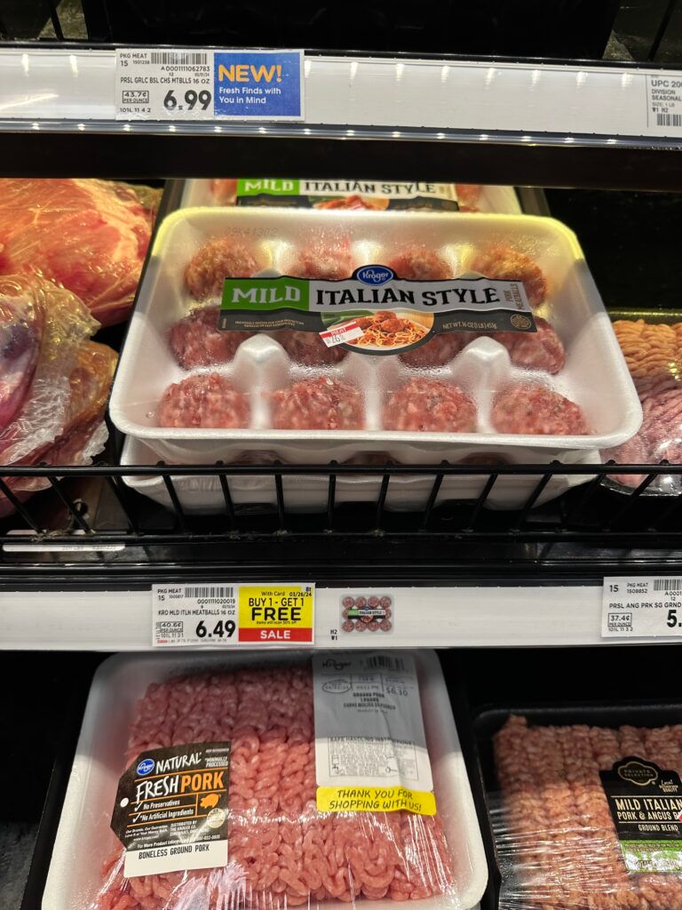 kroger sausage shelf image