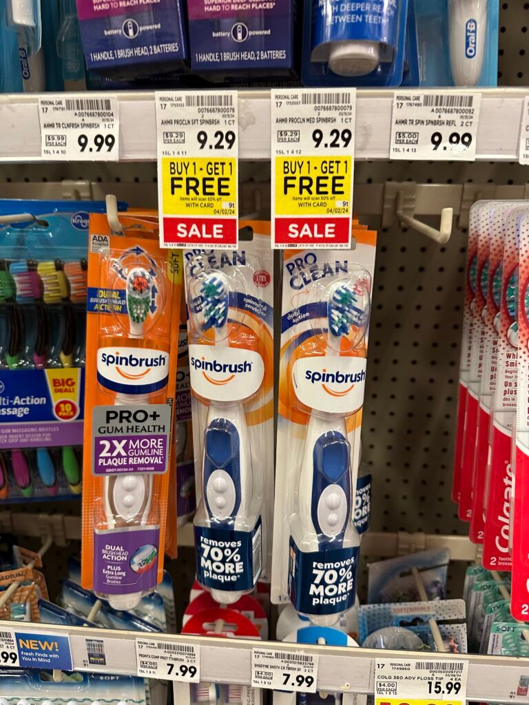 arm & hammer spinbrushes kroger shelf image