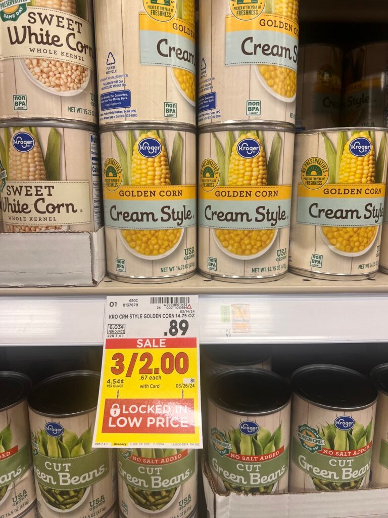 kroger canned vegetables shelf image