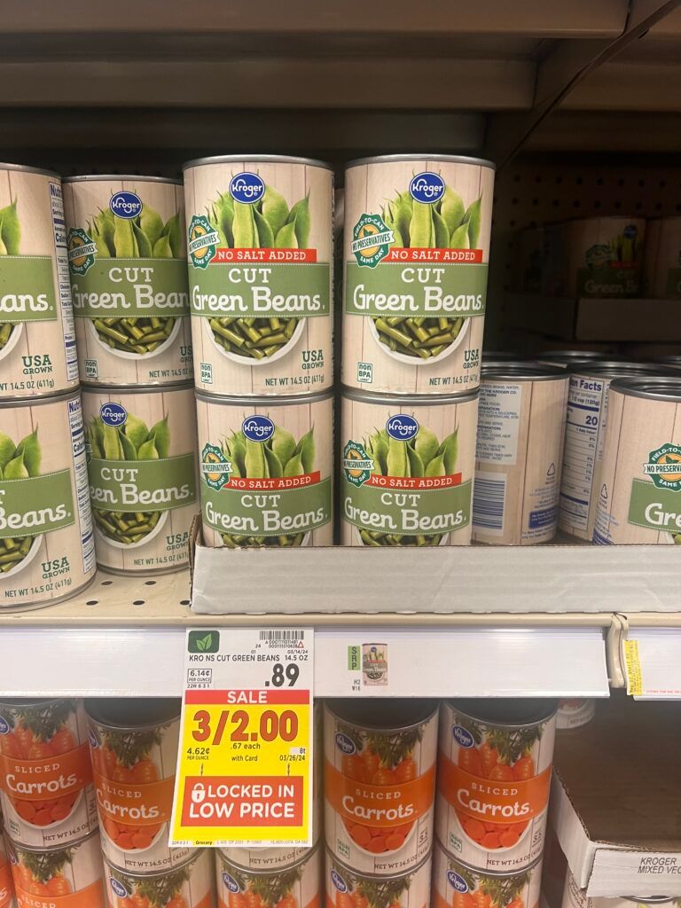 kroger canned vegetables shelf image