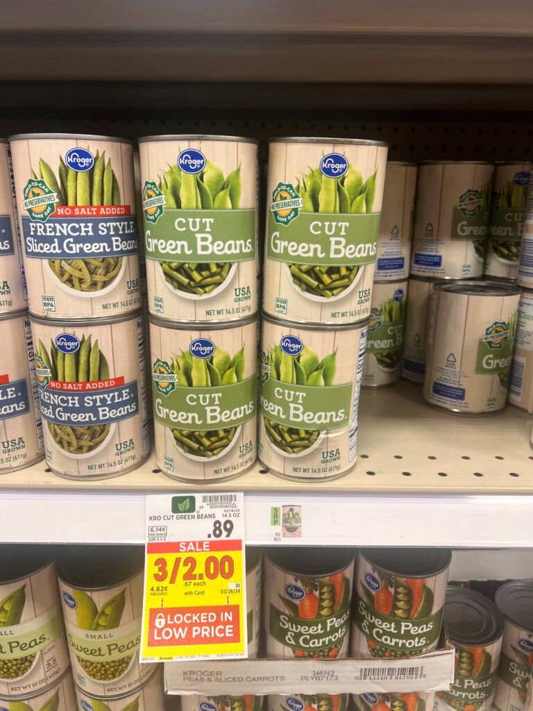 kroger canned vegetables shelf image