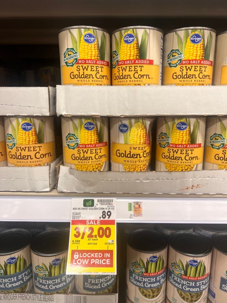 kroger canned vegetables shelf image