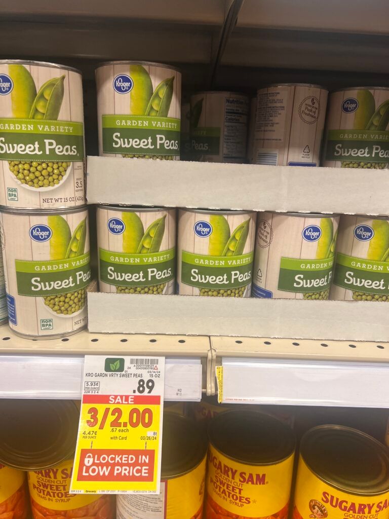 kroger canned vegetables shelf image