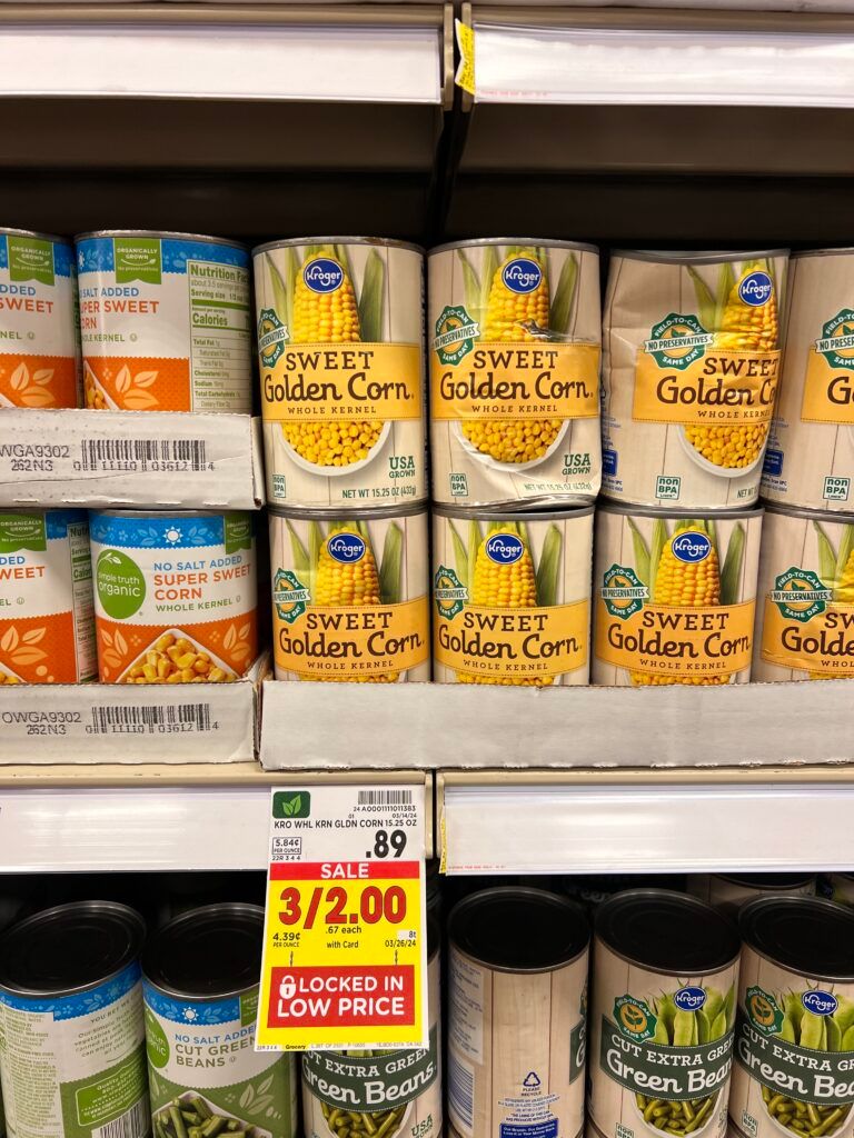 kroger canned vegetables shelf image