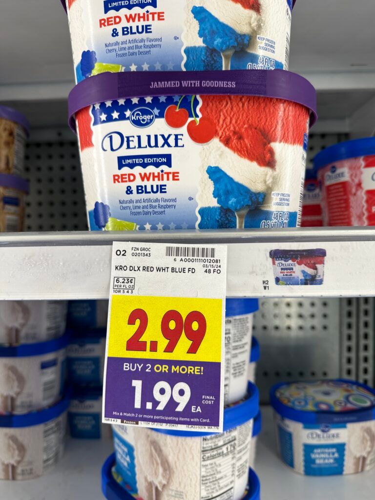 kroger ice cream shelf image