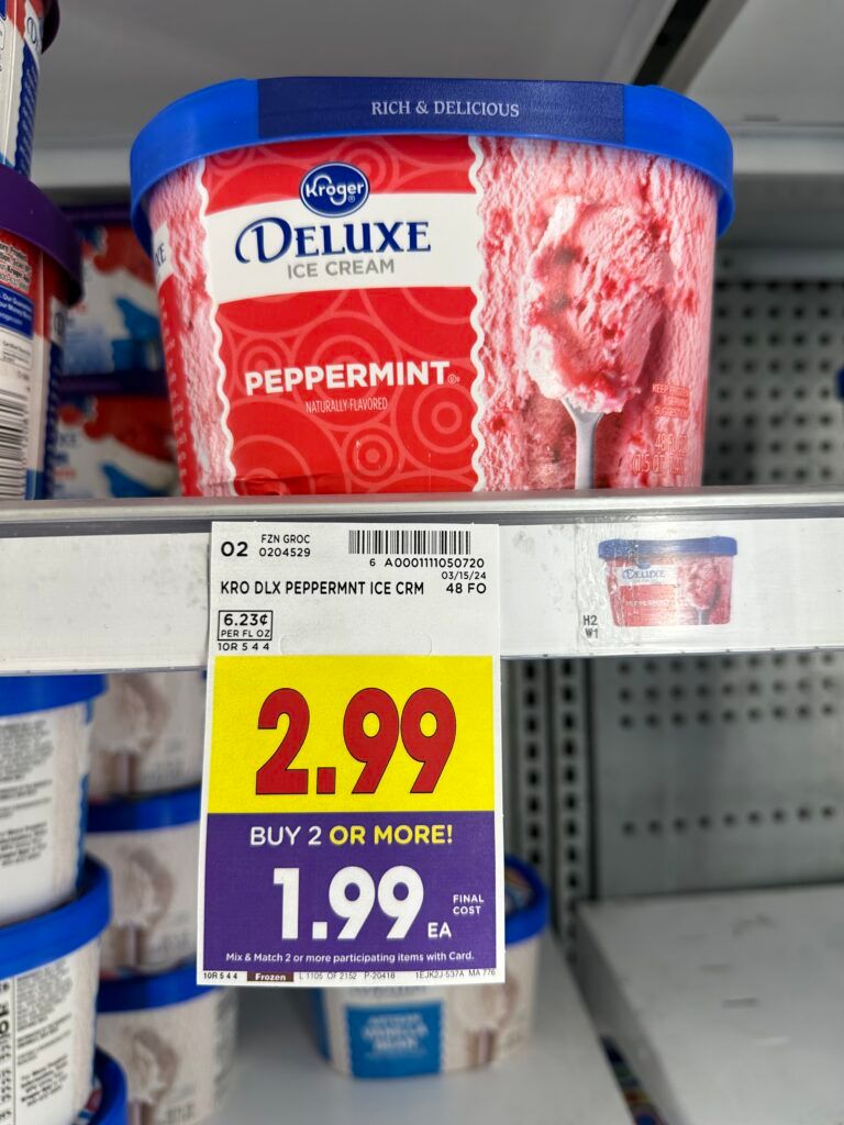 kroger ice cream shelf image