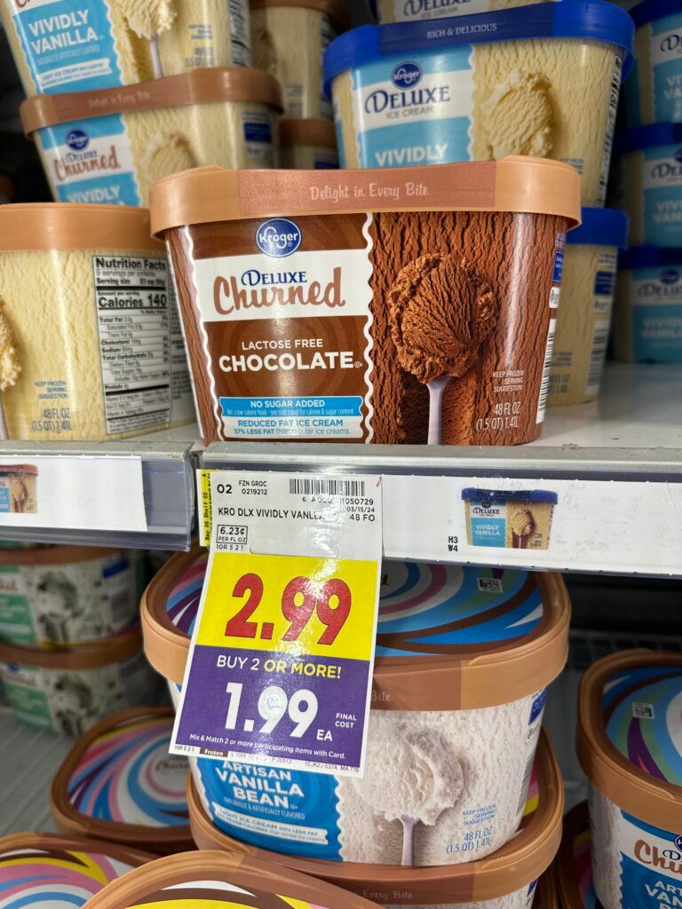 kroger ice cream shelf image