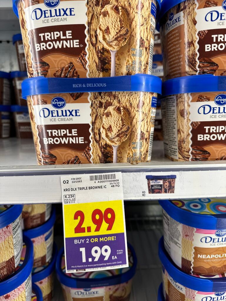 kroger ice cream shelf image
