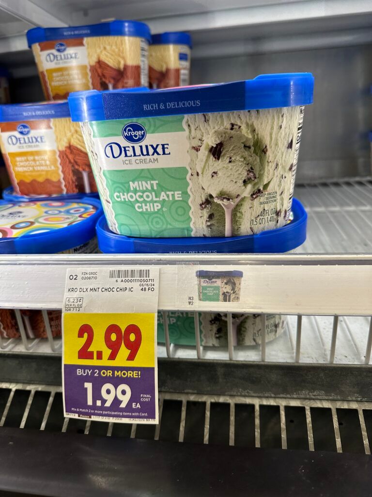 kroger ice cream shelf image