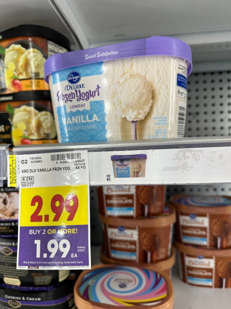 kroger ice cream shelf image