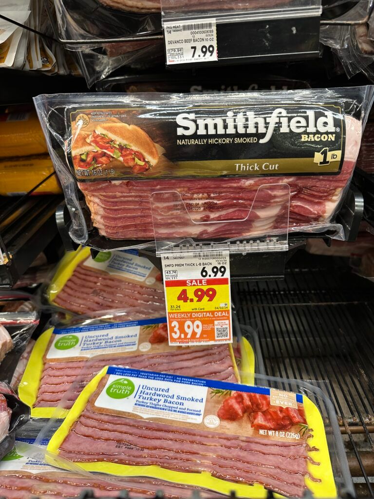smithfield bacon kroger shelf image