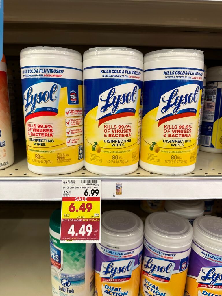 lysol wipes kroger shelf image