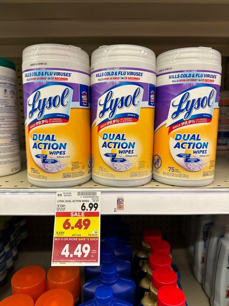 lysol wipes kroger shelf image