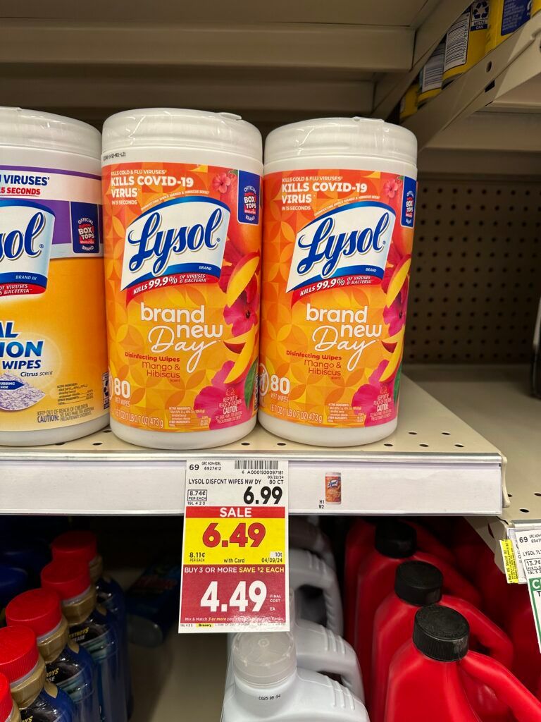 lysol wipes kroger shelf image