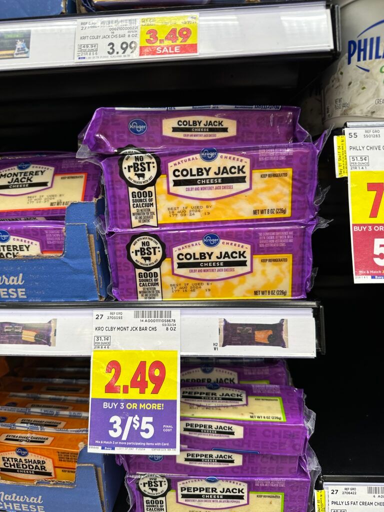 kroger cheese shelf image