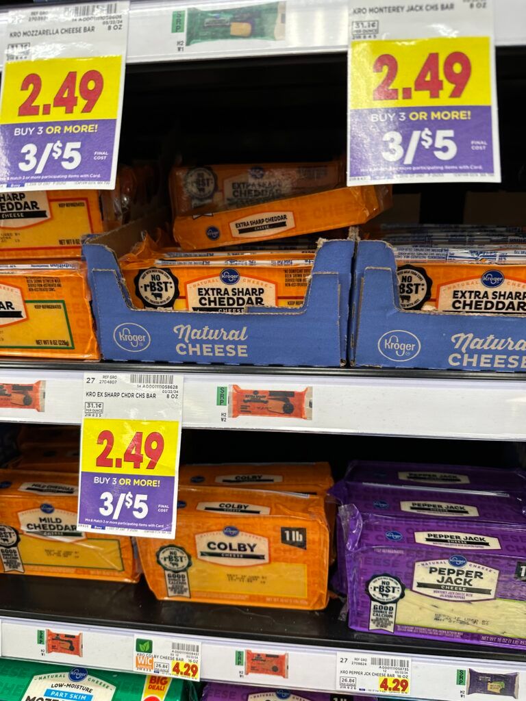 kroger cheese shelf image