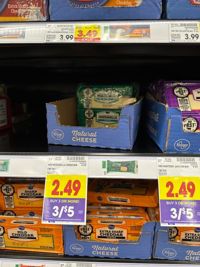 kroger cheese shelf image